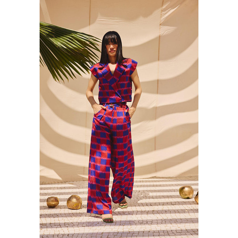 Zip by Payal & Zinal Checkmate Chic Printed Co-Ord (Set of 2)