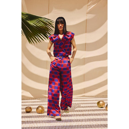 Zip by Payal & Zinal Checkmate Chic Printed Co-Ord (Set of 2)