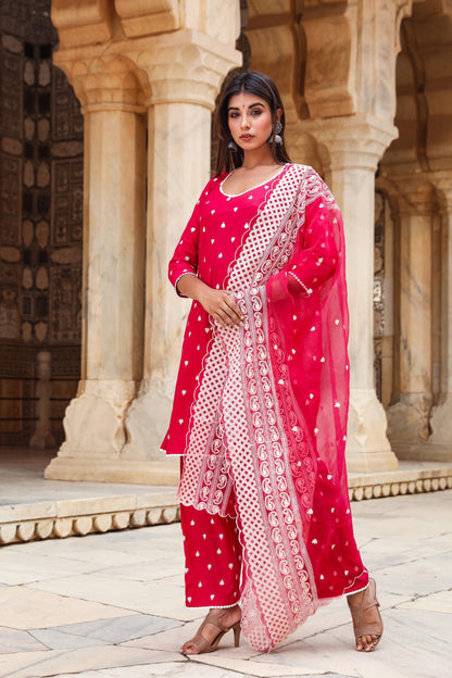 Hairat Pink Straight Set