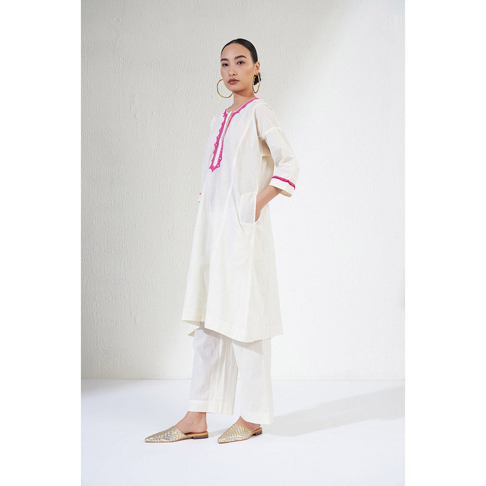 Aavidi By Dimple Zeba Purple Embroidered Co-ord (Set of 2)
