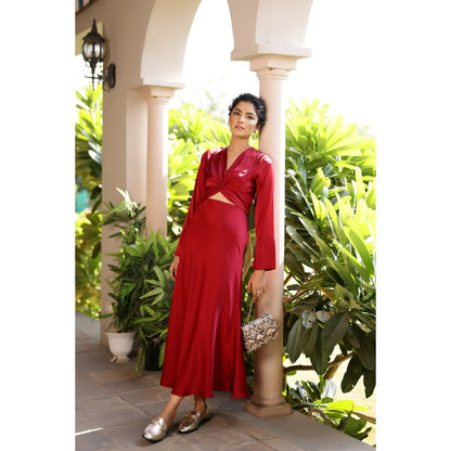 AlterEGO Rhea Red Skirt & Crop Top (Set of 2)