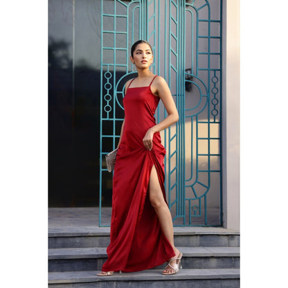 AlterEGO Stella Satin Silk Slip Maxi Dress