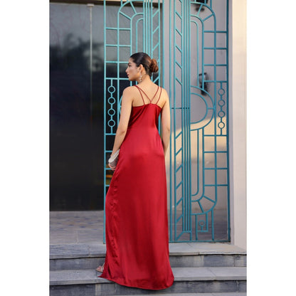 AlterEGO Stella Satin Silk Slip Maxi Dress