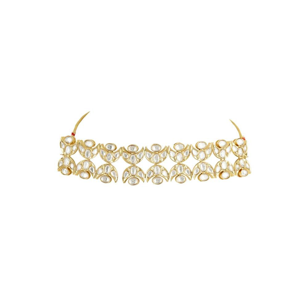 Auraa Trends Gold Plated Kundan Choker Necklace Set