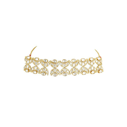Auraa Trends Gold Plated Kundan Choker Necklace Set