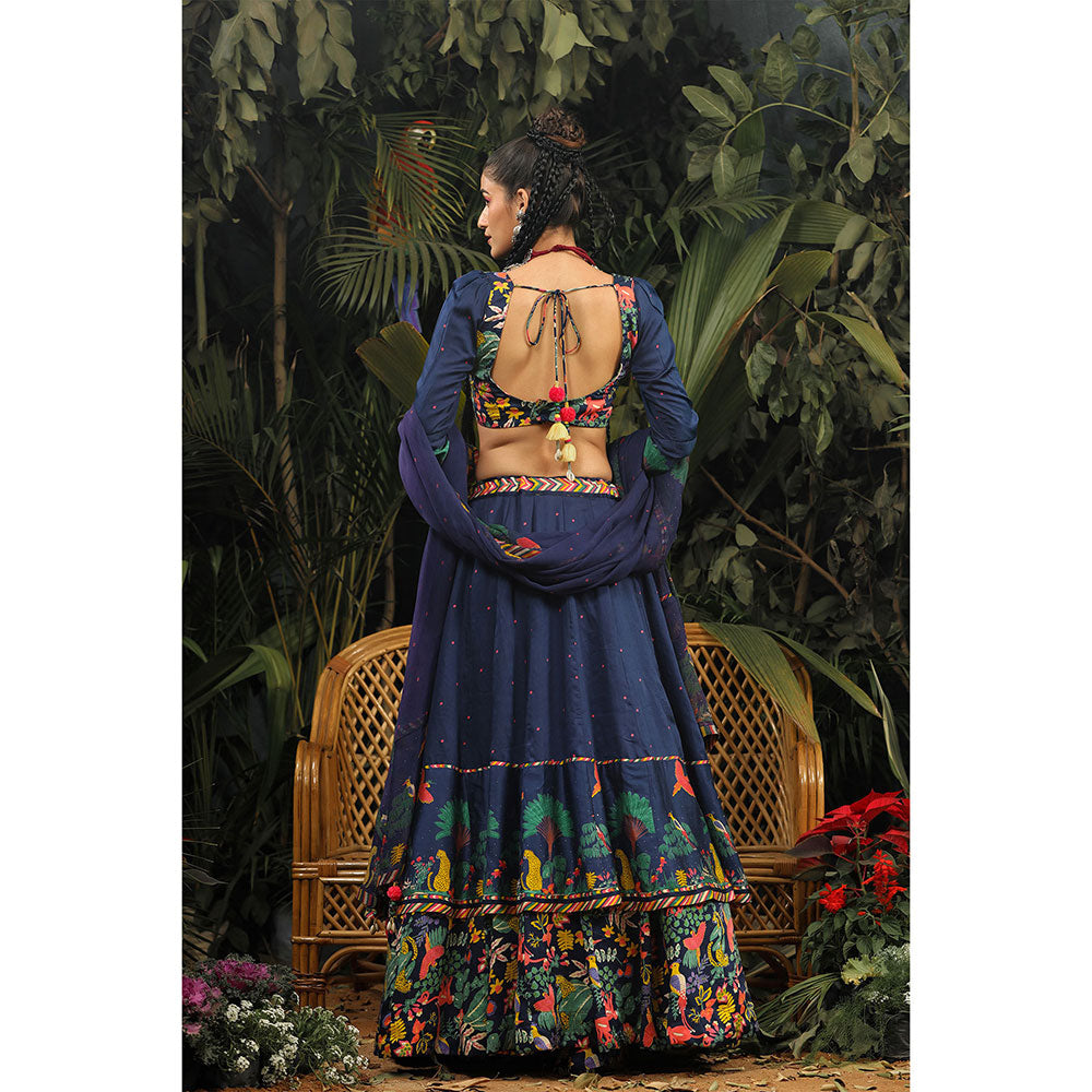 Baise Gaba Maahnoor Lehenga (Set of 3)