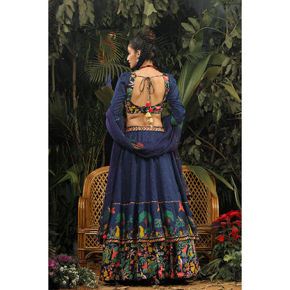 Baise Gaba Maahnoor Lehenga (Set of 3)