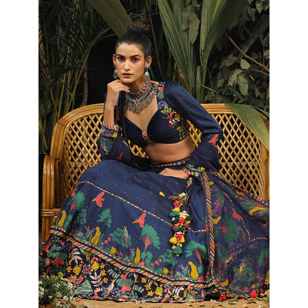Baise Gaba Maahnoor Lehenga (Set of 3)