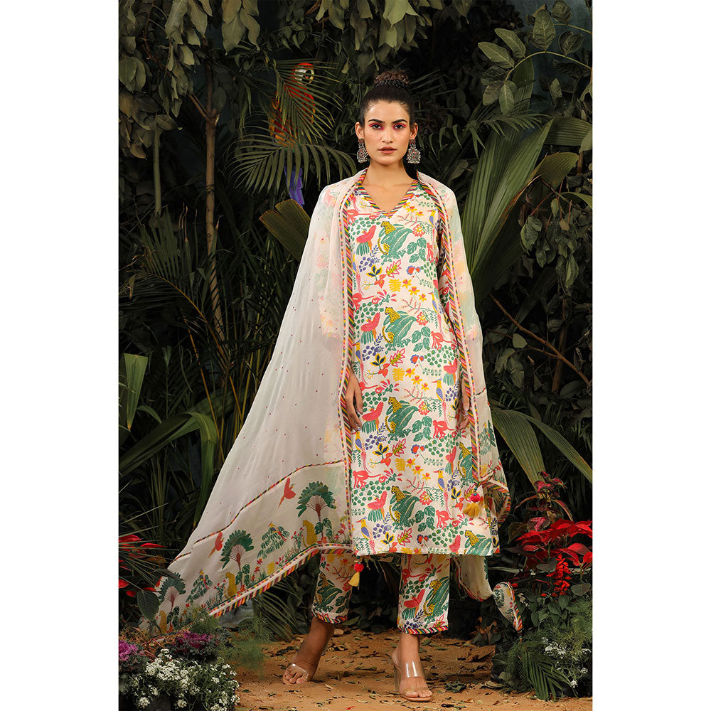 Baise Gaba Ambar Kurta (Set of 3)