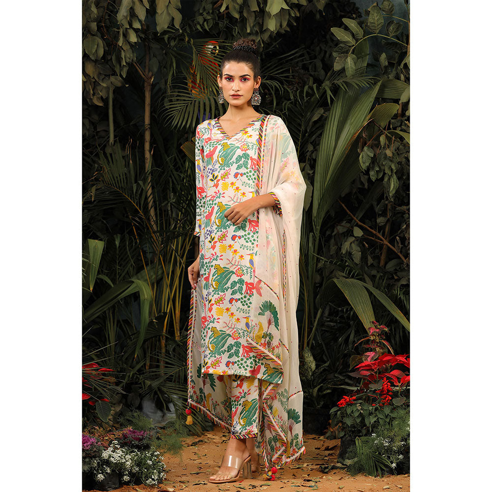 Baise Gaba Ambar Kurta (Set of 3)