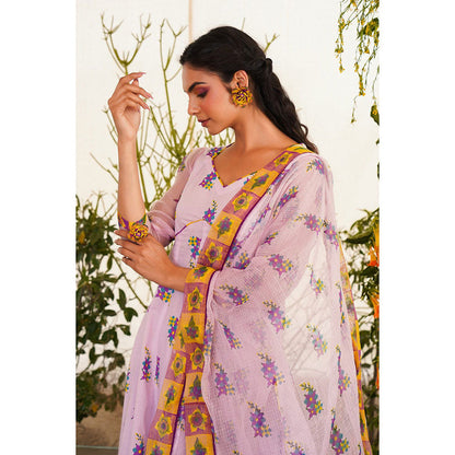 Baise Gaba Sukoon Kurta Floral Lavender