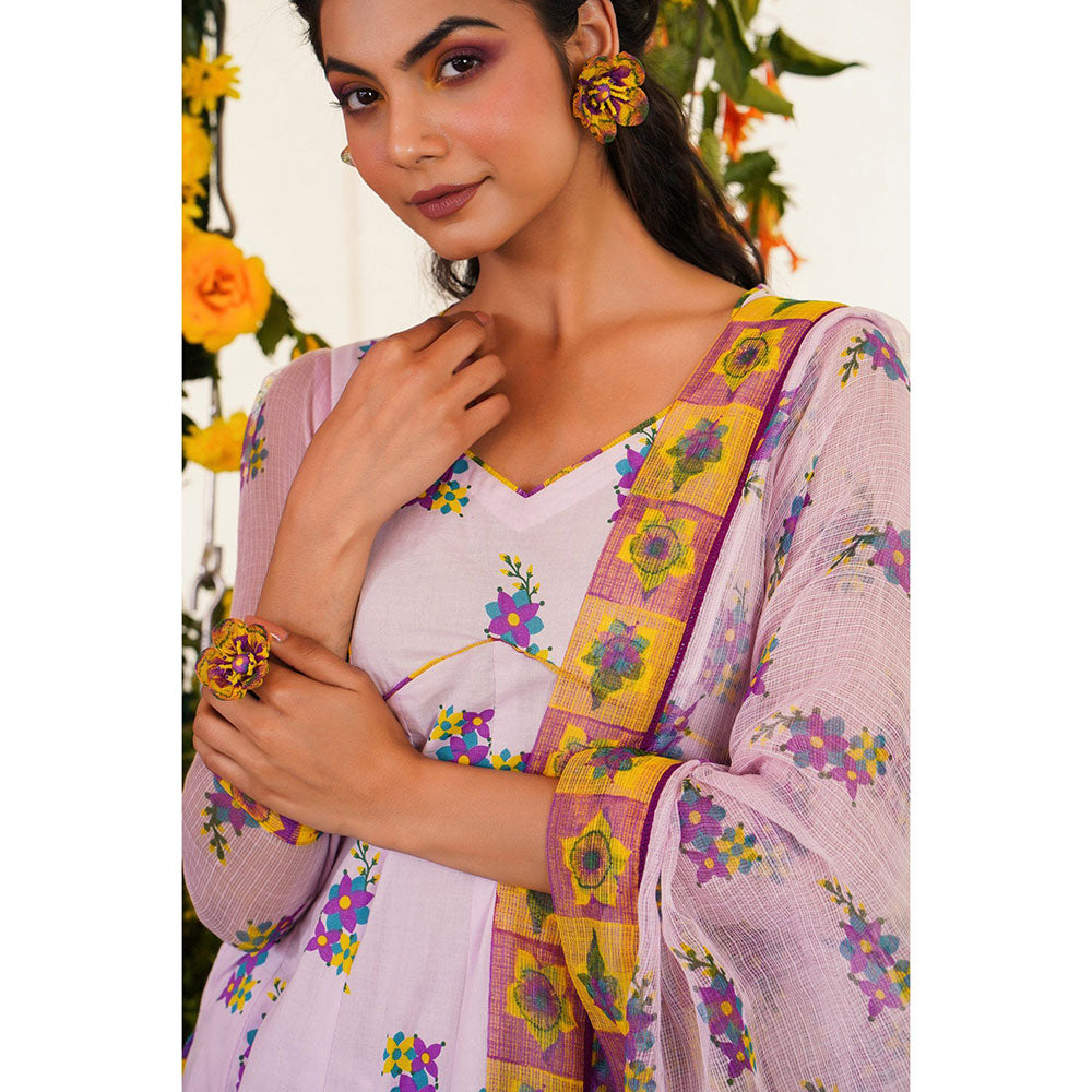 Baise Gaba Sukoon Kurta Floral Lavender