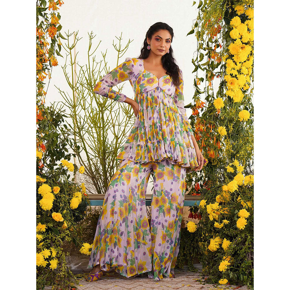 Baise Gaba Sayonee Top Floral Lavender