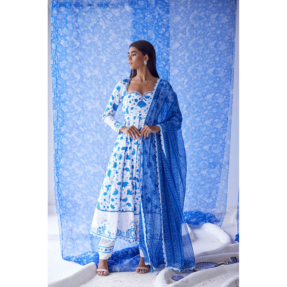Baise Gaba Blue Vyom Dupatta