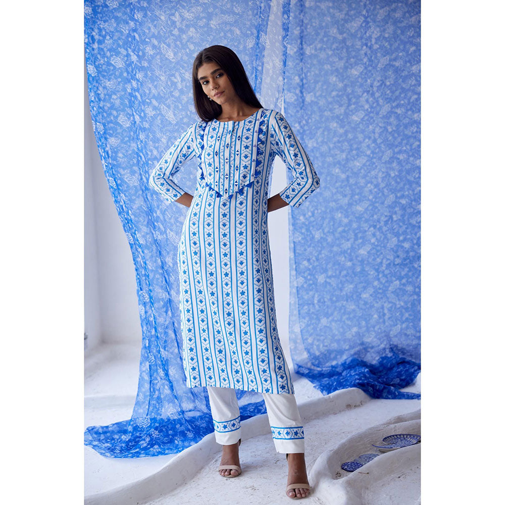 Baise Gaba White Vaayu Straight Kurta