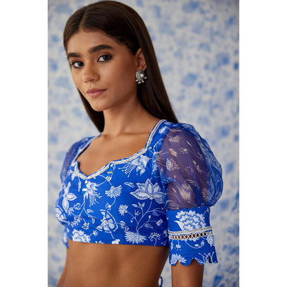 Baise Gaba Blue Chaak Stitched Blouse