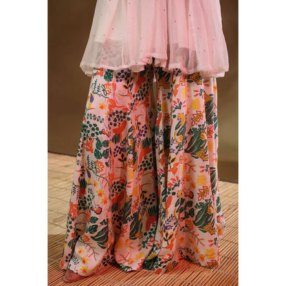 Baise Gaba White Tara Sharara (Set of 2)