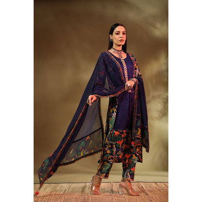 Baise Gaba Navy Blue Saba Kurta
