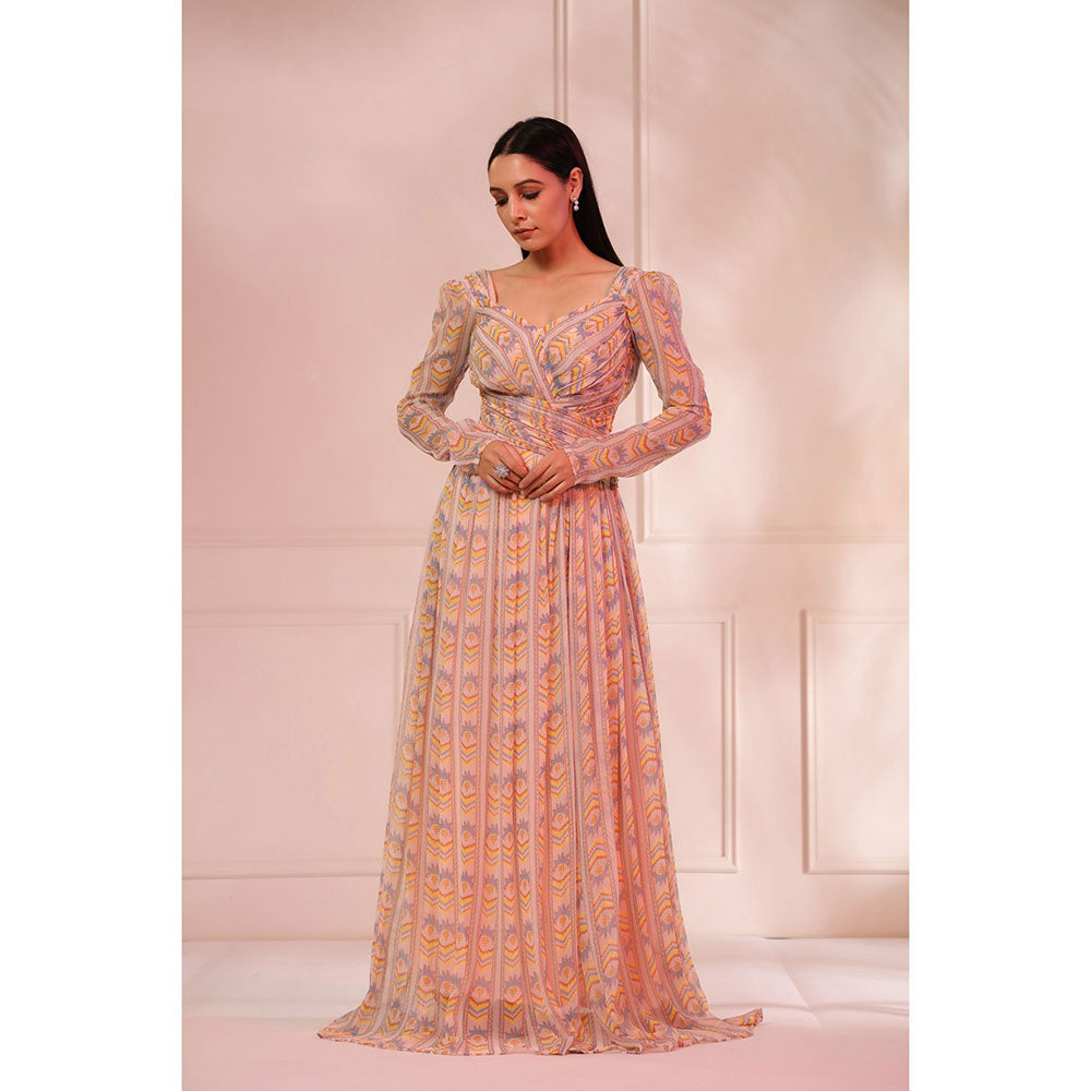 Baise Gaba Peach & Multi-Color Nazm Dress
