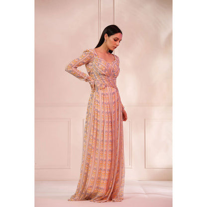 Baise Gaba Peach & Multi-Color Nazm Dress