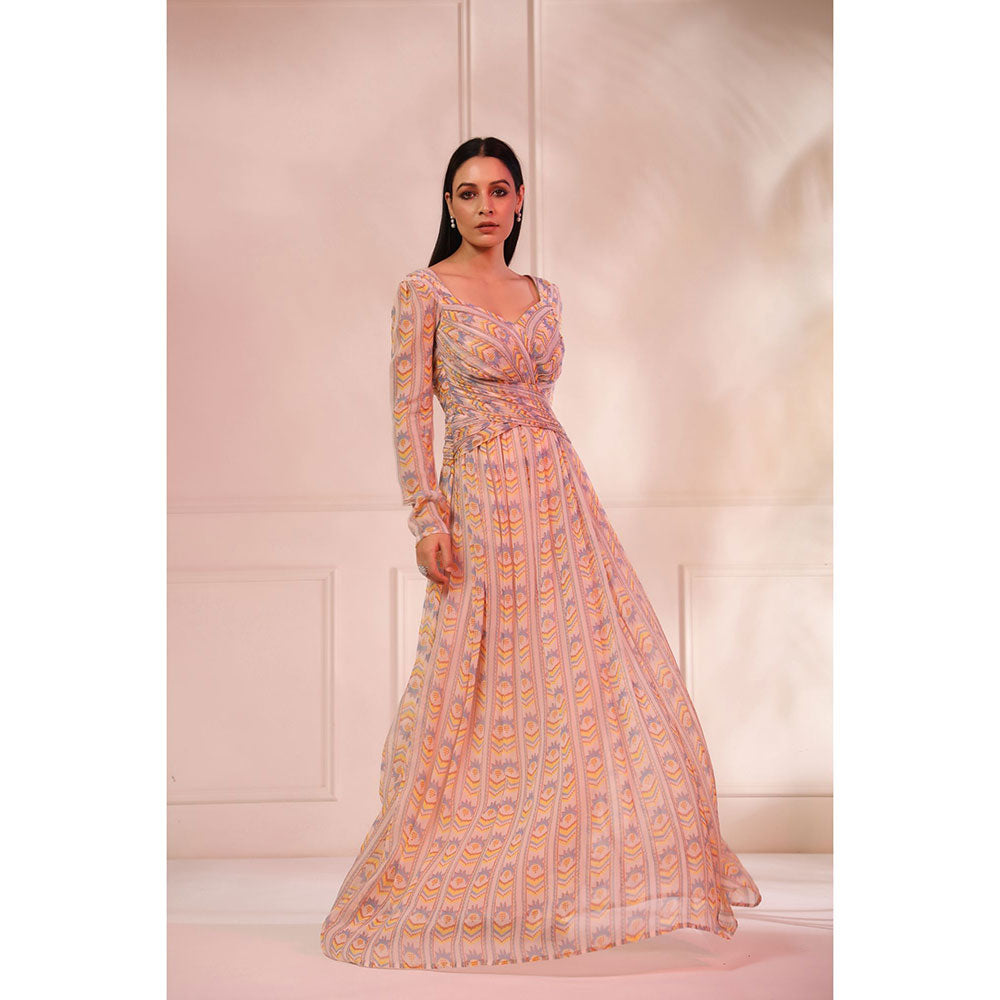 Baise Gaba Peach & Multi-Color Nazm Dress