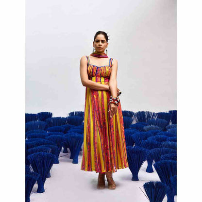 Baise Gaba Roze Multi-Color Anarkali (Set of 3)