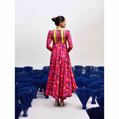 Baise Gaba Flora Pink Anarkali Kurta