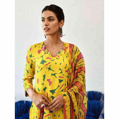 Baise Gaba Piitah Yellow Kurta