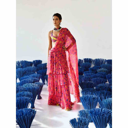 Baise Gaba Gulabo Pre-Stitched Saree