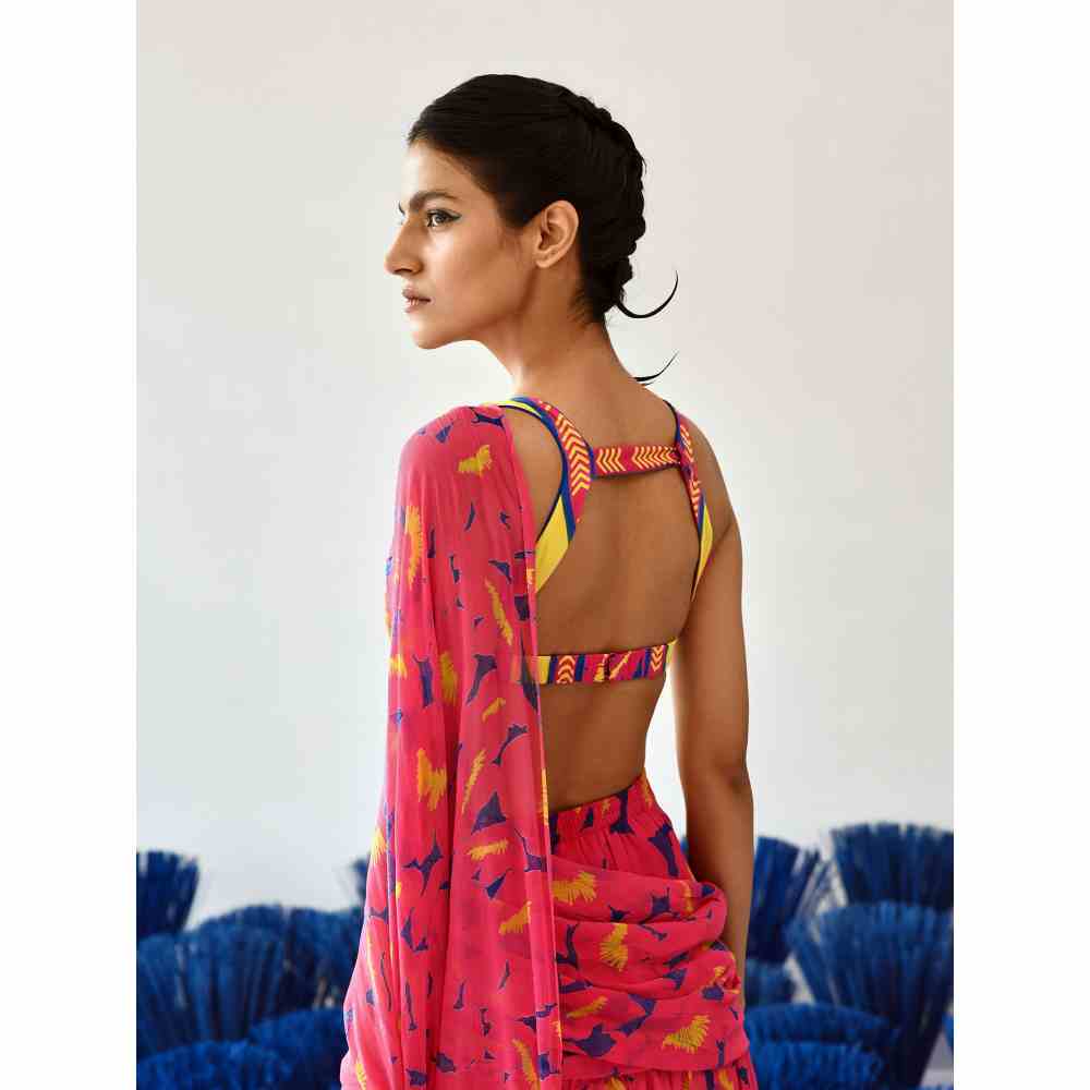 Baise Gaba Gulabo Pre-Stitched Saree