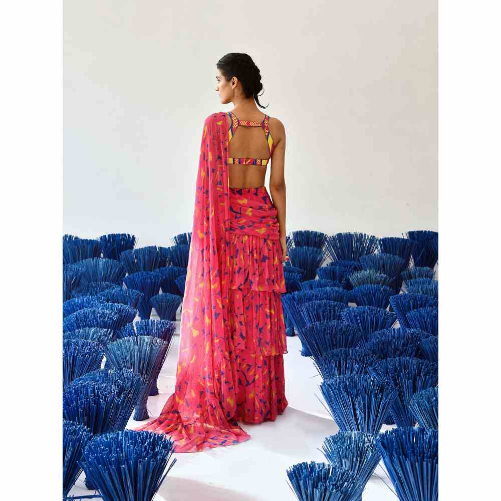 Baise Gaba Gulabo Pre-Stitched Saree