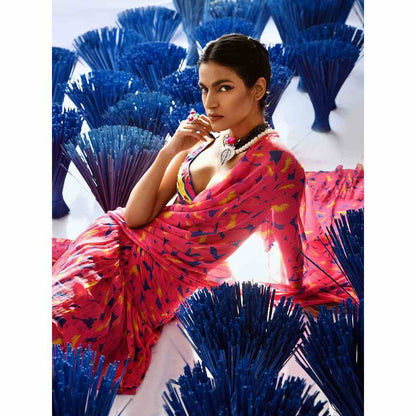 Baise Gaba Gulabo Pre-Stitched Saree
