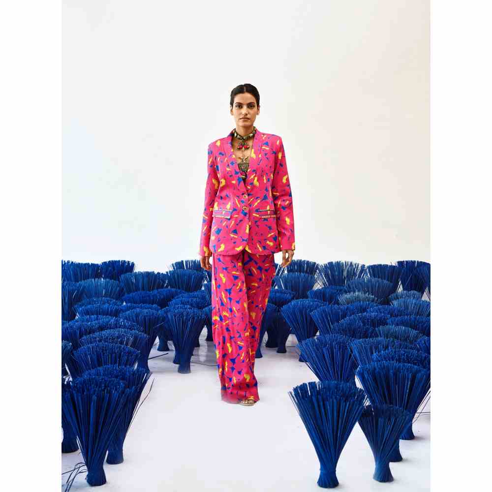 Baise Gaba Full Sleeve Palash Coat with Chelsea Collar