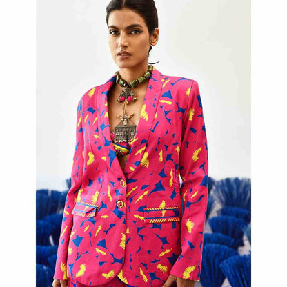 Baise Gaba Full Sleeve Palash Coat with Chelsea Collar