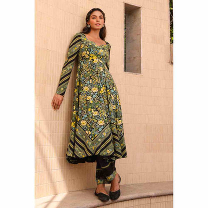 Baise Gaba Mirage Anarkali - Black (Set of 3)