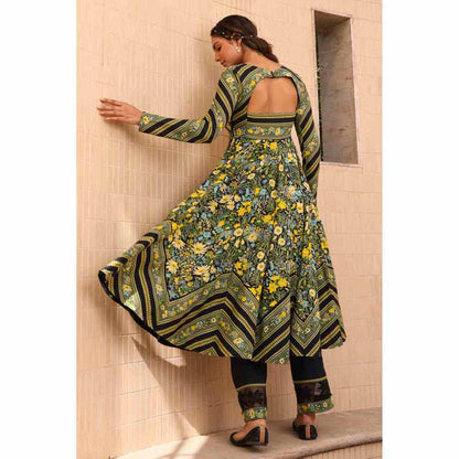 Baise Gaba Mirage Anarkali - Black (Set of 3)