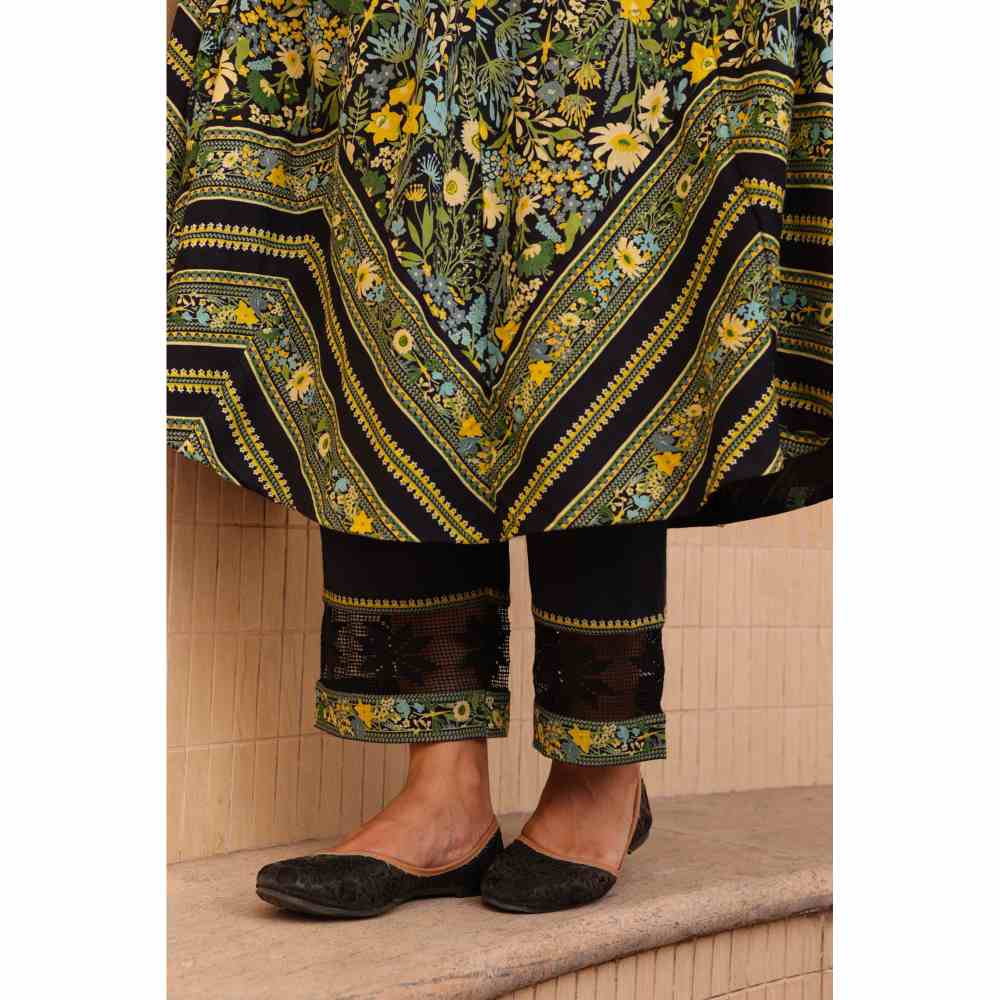 Baise Gaba Mirage Anarkali - Black (Set of 3)