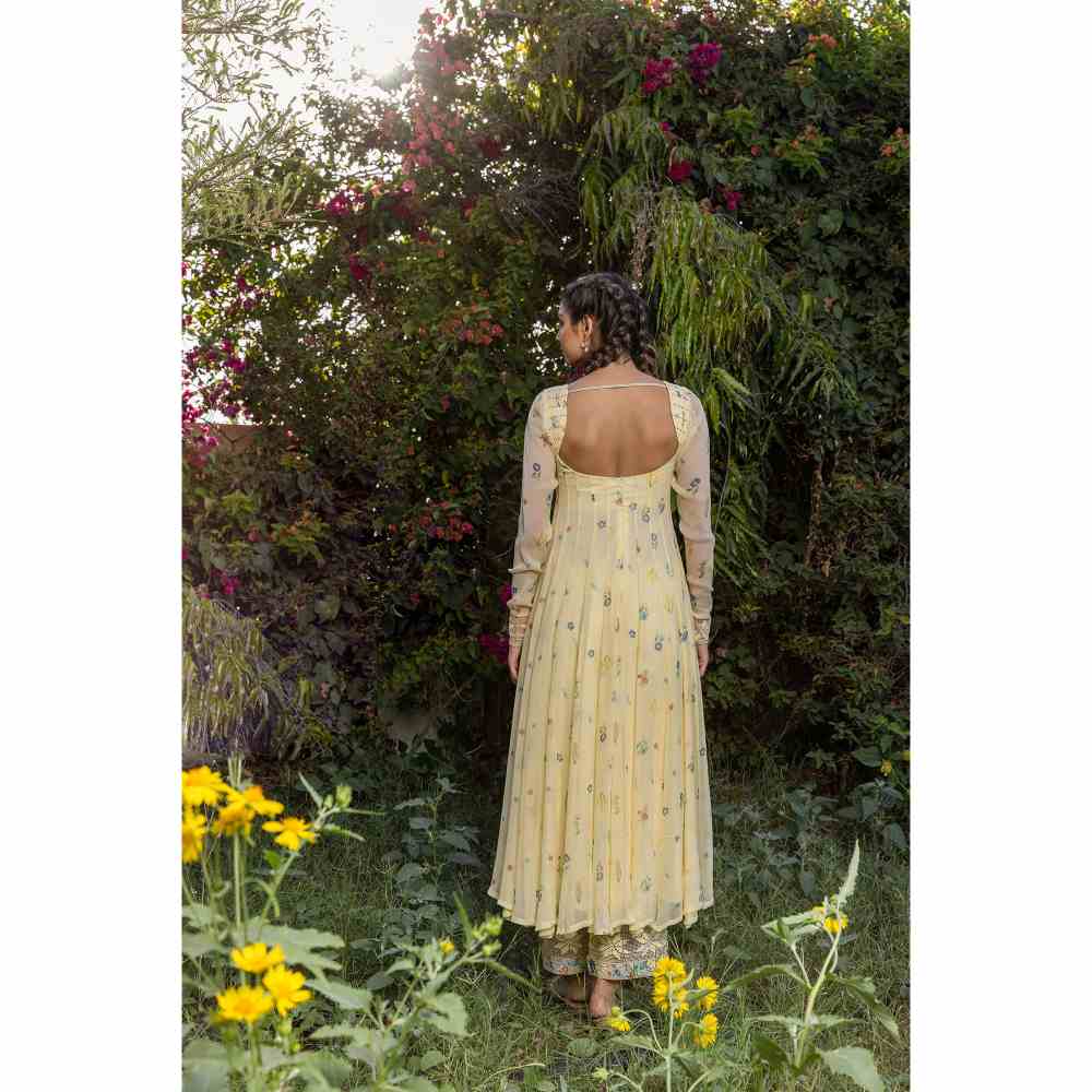 Baise Gaba Juniper Anarkali - Yellow (Set of 3)