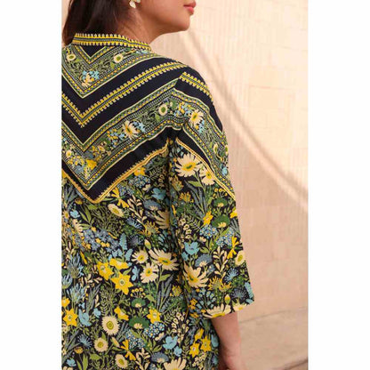 Baise Gaba Amor A-Line Kurta - Black (Set of 3)