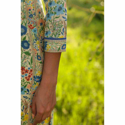 Baise Gaba Olivia Straight Kurta - Yellow (Set of 3)