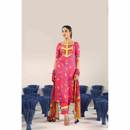 Baise Gaba Anni printed straight Kurta with Pant & Dupatta (Set of 3)