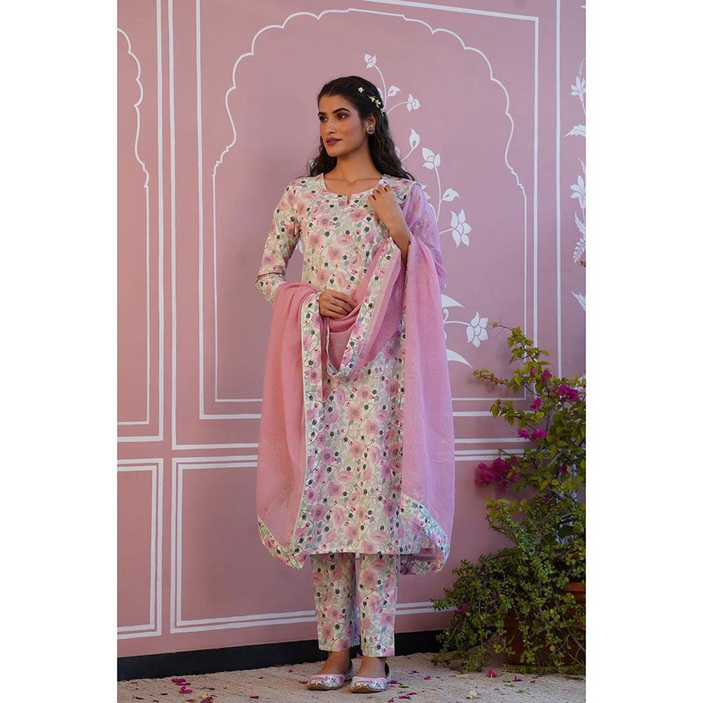 Baise Gaba Roseate Kurta (Set of 3)
