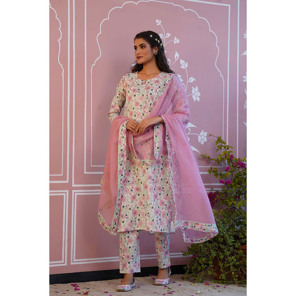 Baise Gaba Roseate Kurta (Set of 3)