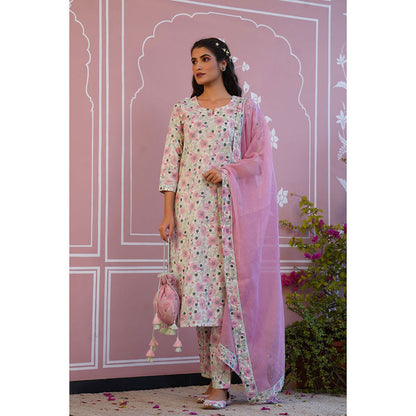 Baise Gaba Roseate Kurta (Set of 3)