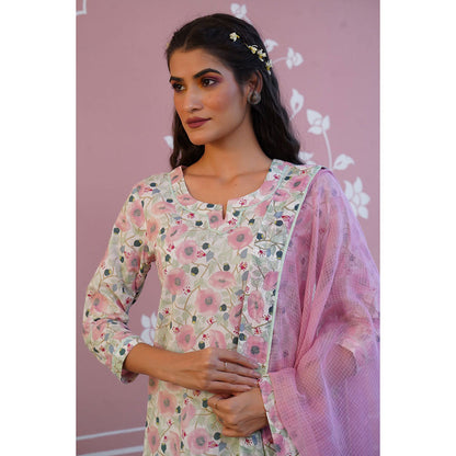 Baise Gaba Roseate Kurta (Set of 3)