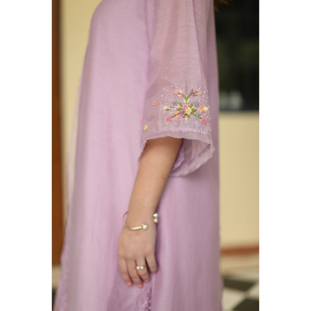 Begum Pret Fiza Suit - Lavender (Set of 4)