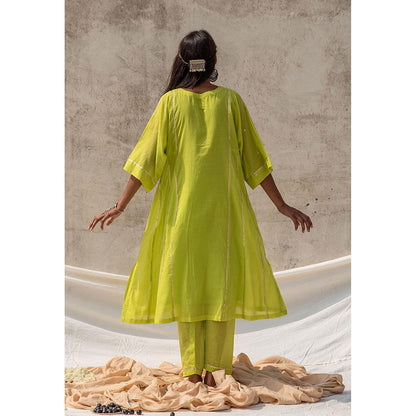 Baise Gaba Green Anoma Divija Lime Green Set