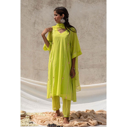 Baise Gaba Green Anoma Divija Lime Green Set