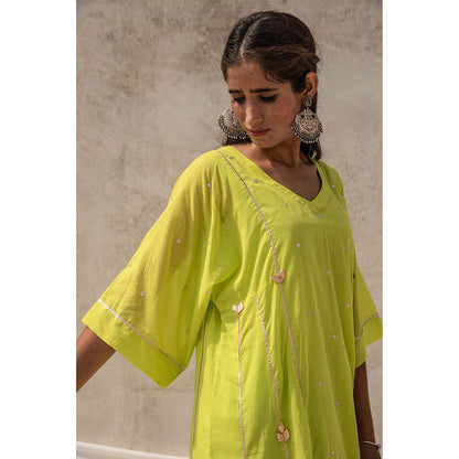 Baise Gaba Green Anoma Divija Lime Green Set