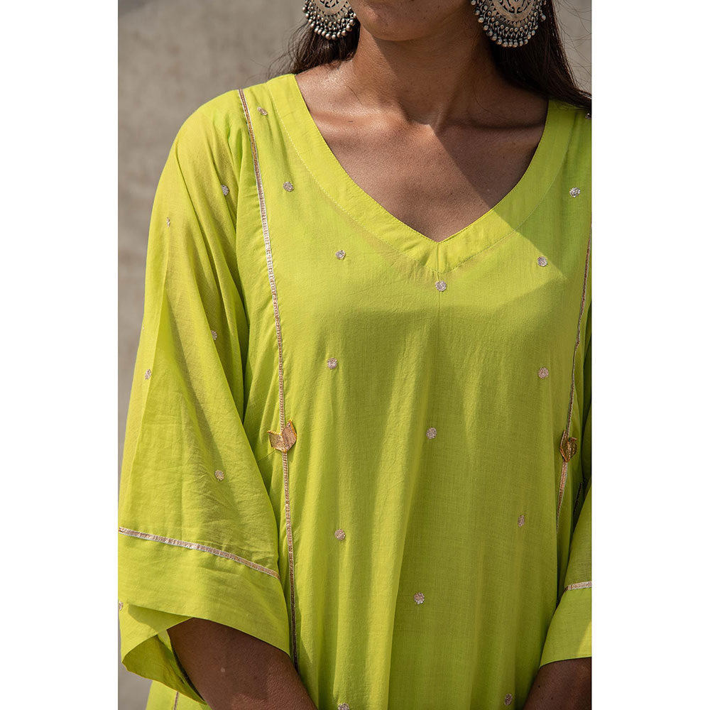Baise Gaba Green Anoma Divija Lime Green Set